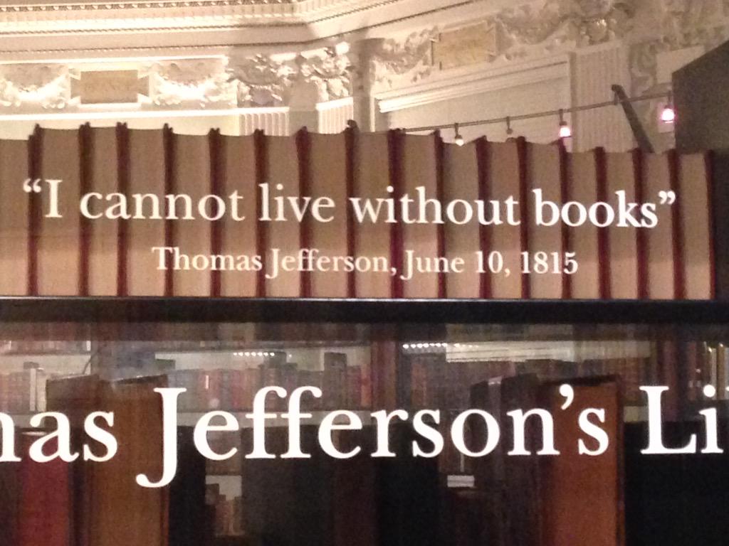 Just chillin' with Thomas Jefferson's Library.