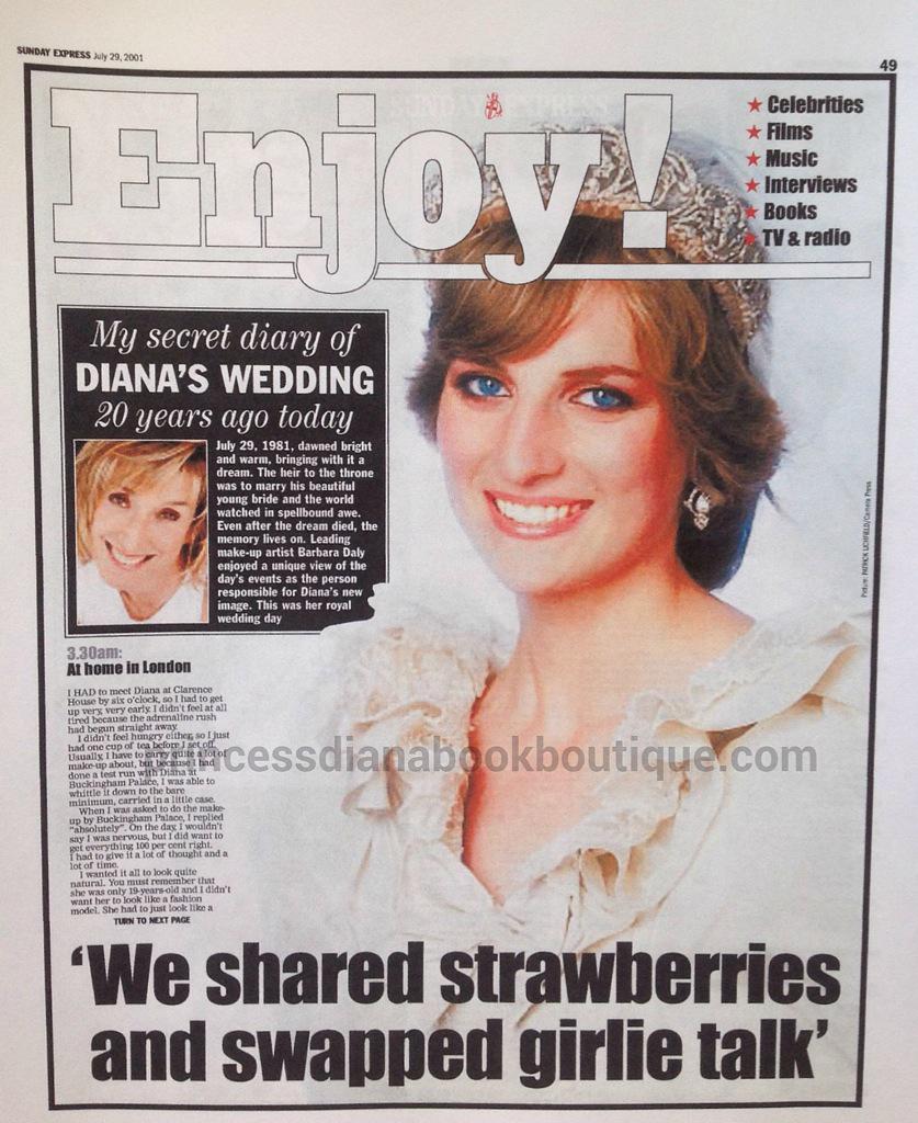 ALL PRINCESS DIANA on Twitter: "Royal Wedding 29 July 1981: Secret Diary of Spencer's Wedding by her makeup artist, Barbara Daly http://t.co/ANdg0pUXwa" / Twitter