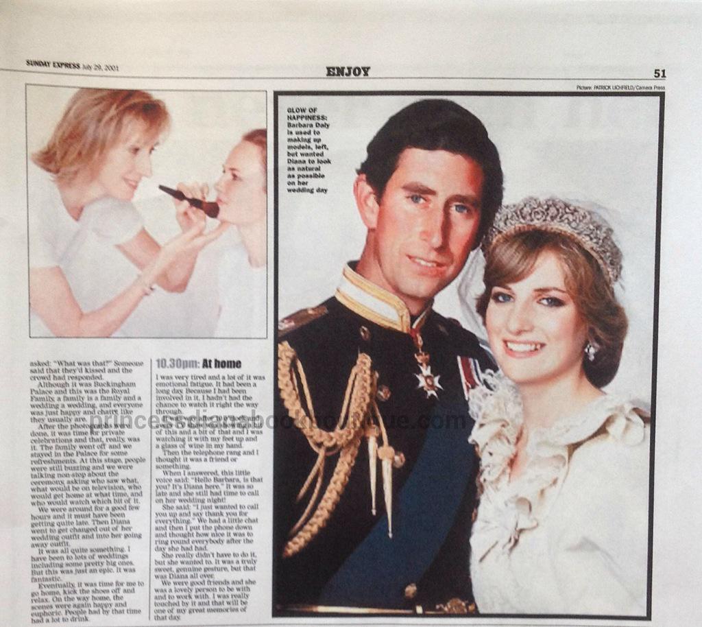 ALL PRINCESS DIANA on Twitter: "Royal Wedding 29 July 1981: Secret Diary of Spencer's Wedding by her makeup artist, Barbara Daly http://t.co/ANdg0pUXwa" / Twitter