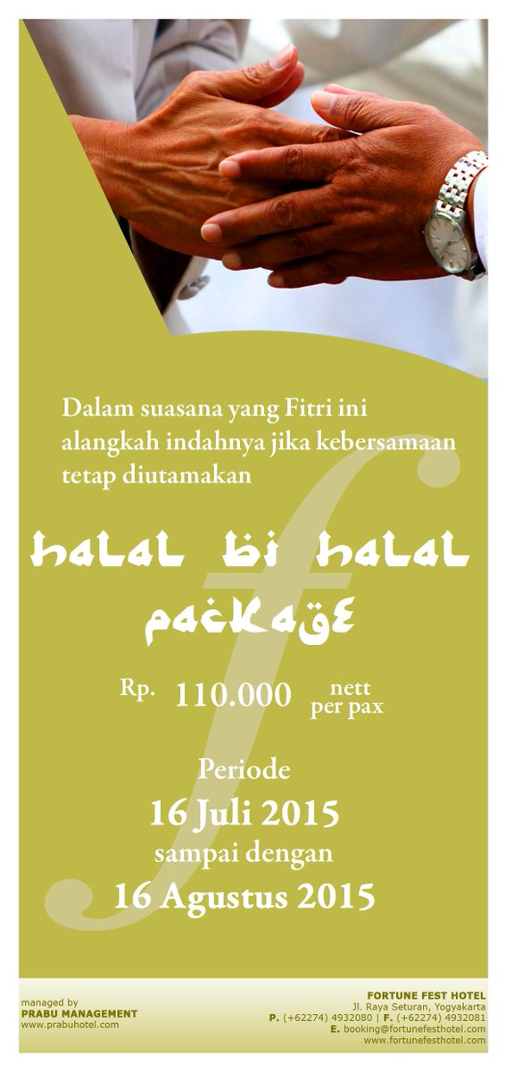 FortuneFestYK's tweet photo. Halal Bihalal Package @@FortuneFestYK http://t.co/6KFY86rca1