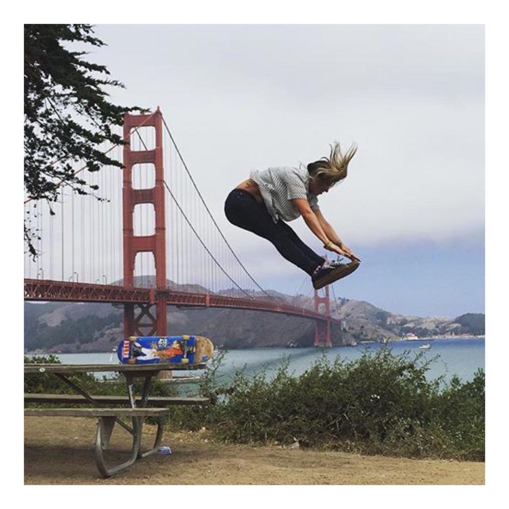 NatalieDas's tweet photo. On set in #sanfran for the @ESPNX shoot! #ogbetty #getonloop #blacksoxink #uncleskate #spacycloud #zox starrskates http://t.co/EeUVIrMAeo