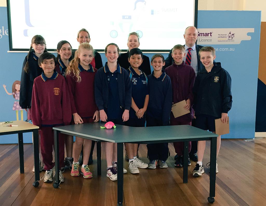 macgibbon's tweet photo. With @eSmart_AMF @googledownunder @samyor &amp; year 6 eSmart Digital Licence holders at St Christopher's Primary Panania http://t.co/qBlOwolpbX