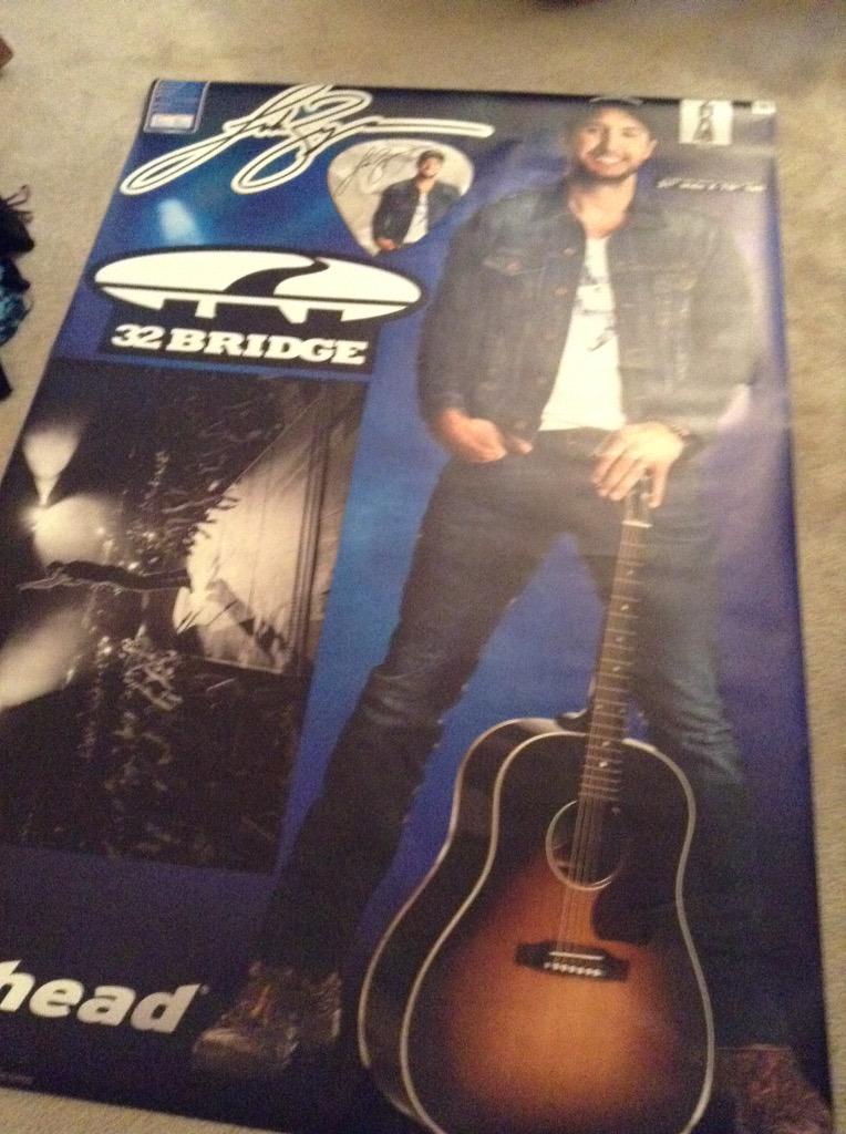 Umm BEST HUSBAND EVER!!! Happy Birthday to me tomorrow!!! Luke Bryan fathead  