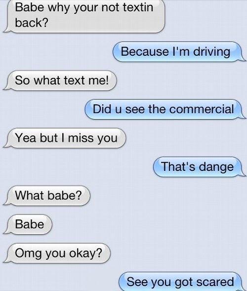 TweetThatText's tweet photo. Don't text and drive! #putdownyourphone #Humpday #textfail #pleaseshare http://t.co/HgBp6JcSMt