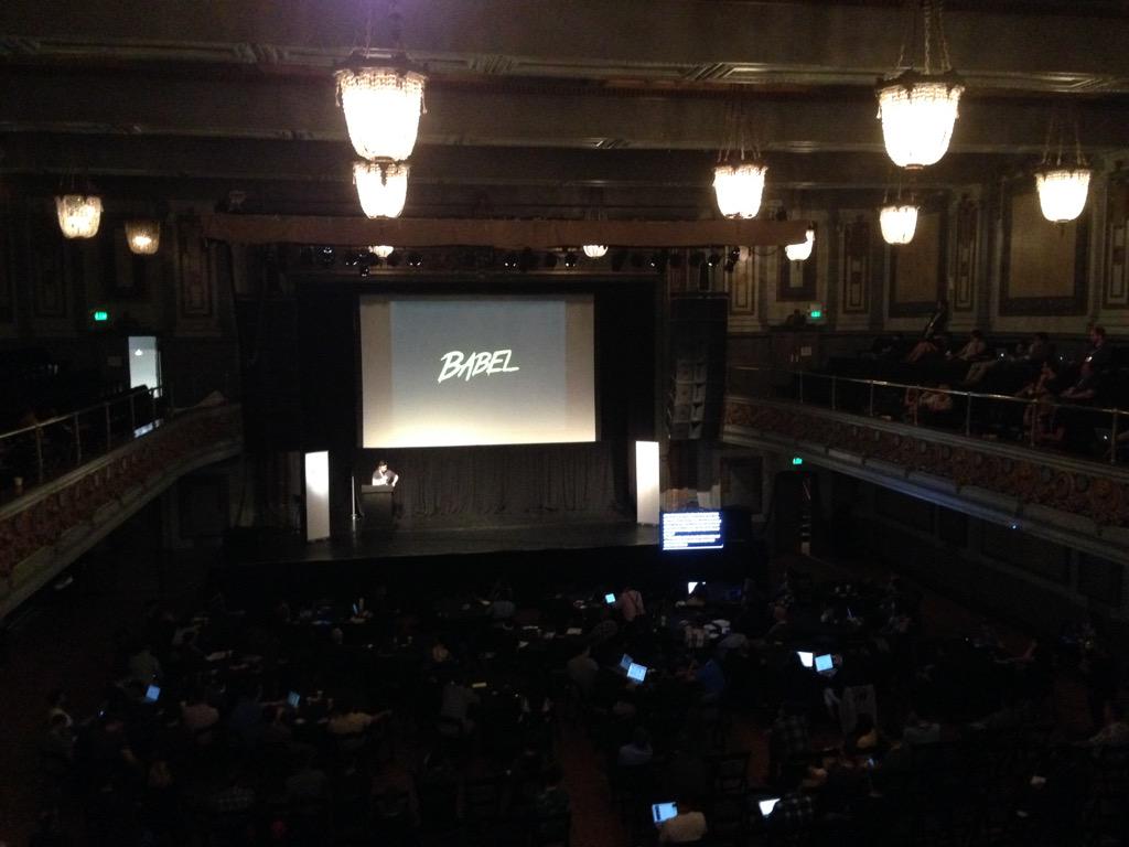 Brian_Sipple's tweet photo. Great speakers. Great venue. Great day to Build (or for @getify, Break) the Web Forward @forwardJS #Forward3 #FwdSF http://t.co/h2eAcIfkpN