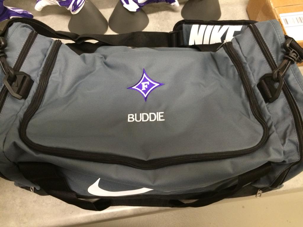 FurmanEquip's tweet image. Got our new AD @Buddie52 some Furman gear to add to his wardrobe. Purple really brings out his eyes. #OneFurman