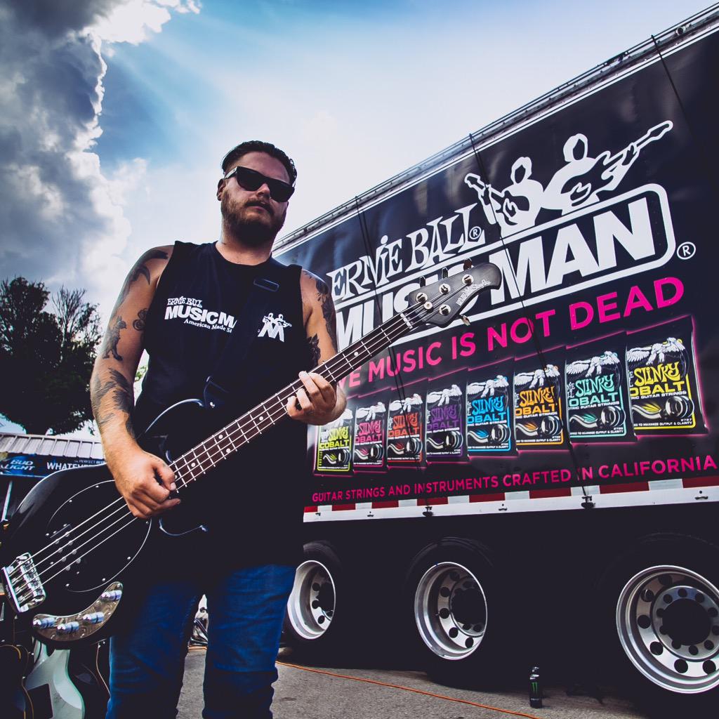 whileshesleeps's tweet photo. Just before @AaranWSS hit the stage with a guitar @ernieball kindly lent him at @VansWarpedTour 
📷 @ambitiouscarlo http://t.co/q80JzLbHnJ