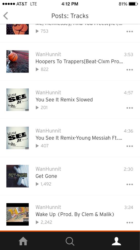 WanHunnit_'s tweet photo. My plays lets me know that ppl rocking with me!! The album almost done I'm gone have some shit for you all.!! http://t.co/kBw4MxcZsg