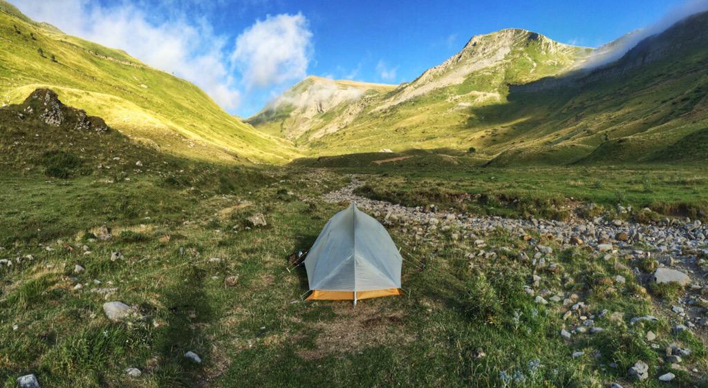 Loudpixels's tweet photo. 5th night camp, near cabane d'Ardanne, beautiful little valley a couple hours from the pic d'Orhy #Goreckiwalk http://t.co/5HWSTu9mv7