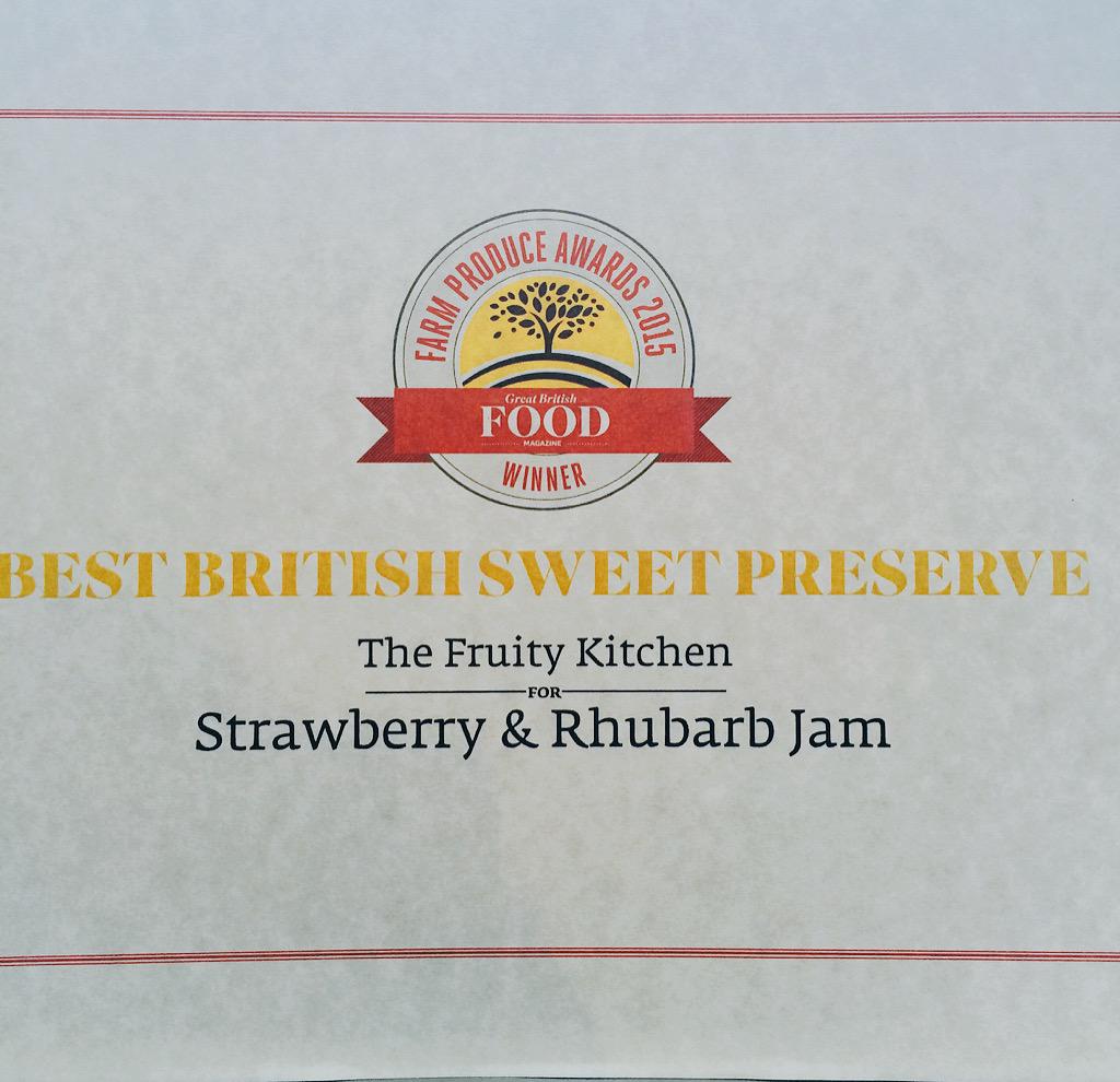 fruitykitchen's tweet photo. Whoop whoop!!! It's official #bestinbritain Thank you @BuyBritishFood so proud #getinonit http://t.co/otcqPgZSbl