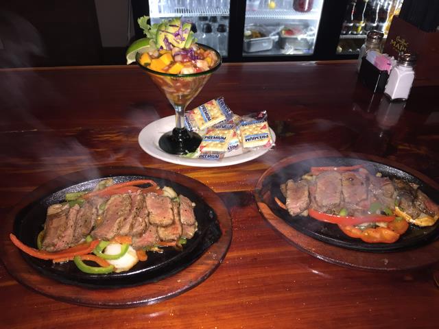 LaBrisa's tweet photo. Filet mignon fajitas, tropical shrimp cocktail. #newplates #comingsoon http://t.co/q8sDbThW9F