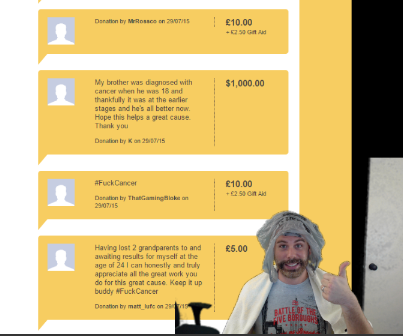 Nick28T's tweet photo. $1,000 dollar donation to our @CR_UK page, god bless. Thank you so much whoever you are ->

https://t.co/syJb7LCExz http://t.co/lrLUTB3AD7