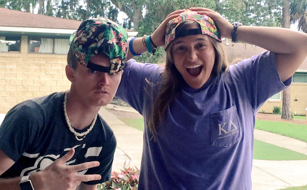 LaurSmiles3's tweet photo. The best leaders wear Hawaiian hats @LeviticusMax #ycmsummer15 #tgesouthwind http://t.co/ROVJjZ7b0v