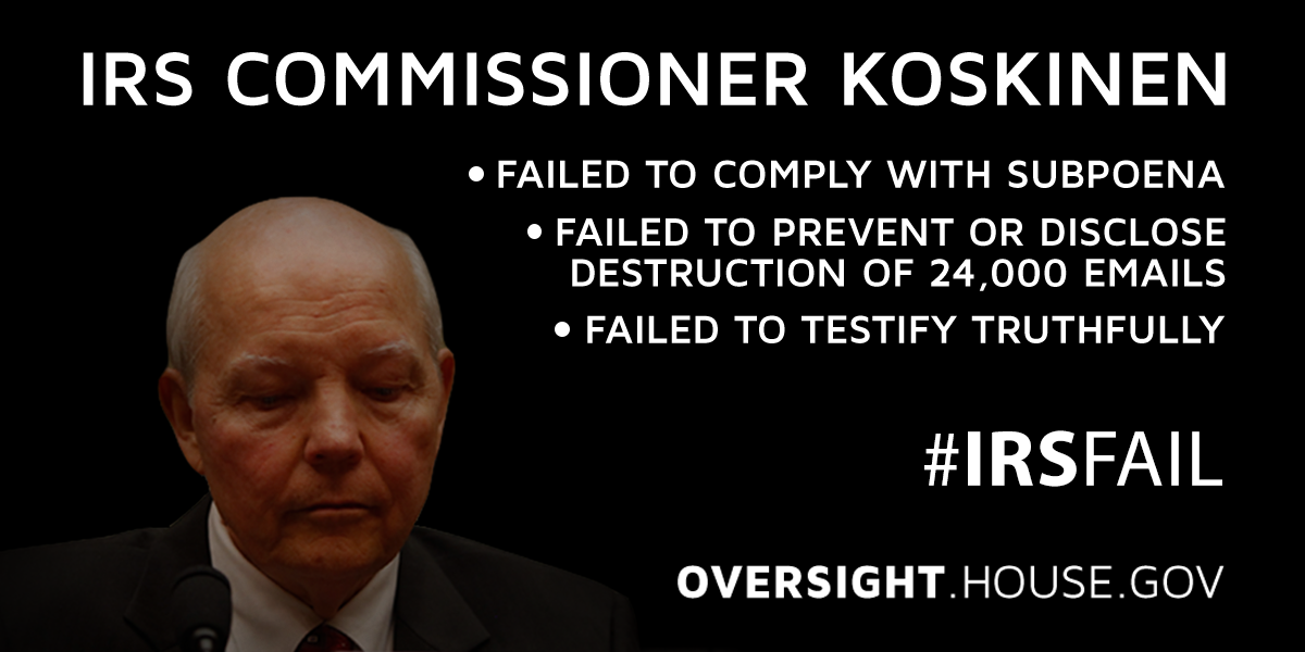 GOPoversight's tweet photo. 31 more GOP Reps signed on calling on Pres. Obama to Fire IRS Commissioner Koskinen. #IRSFail https://t.co/o8GMaDAMcB http://t.co/MrEkuJU5L3