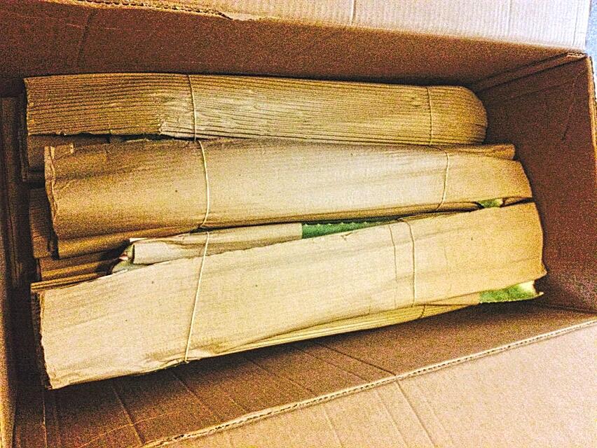 We have found 80cm cardboard boxes. Our Aloe Vera leaves packed individually now #clientswish 35kg box. #ecofriendly