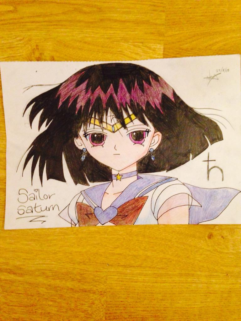 _svpernova's tweet photo. I DREW SAILOR SATURN http://t.co/4WJaN8QYyZ