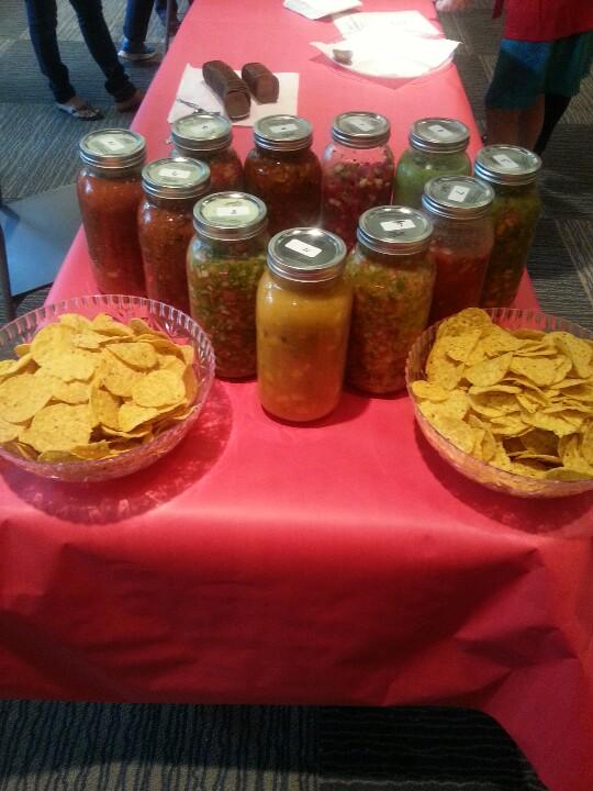 PrincetonPL's tweet photo. The salsas are assembled. Activate your tastebuds Princeton! #salsaslam #eatLocalnj #library http://t.co/ptDjbTPc3o