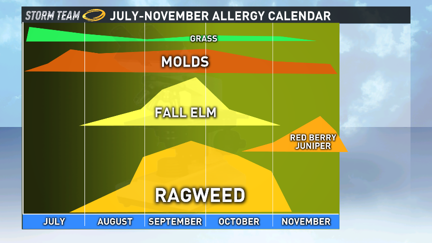 Austin Allergy Season Chart