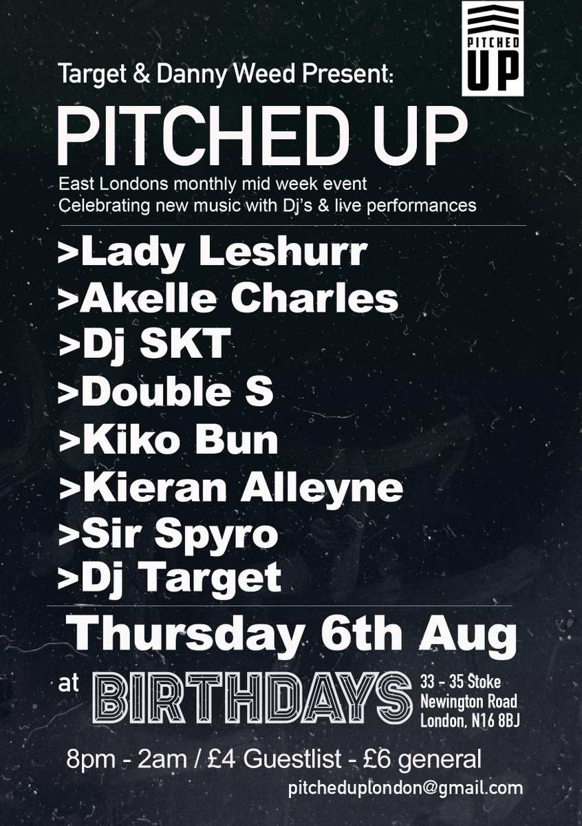 justablogsays's tweet photo. @DJTarget &amp; Danny Weed’s @PitchedUp event @_Birthdays on the 6th of August is not to be missed http://t.co/XRXqRSbm9S http://t.co/NjicfcOFUi