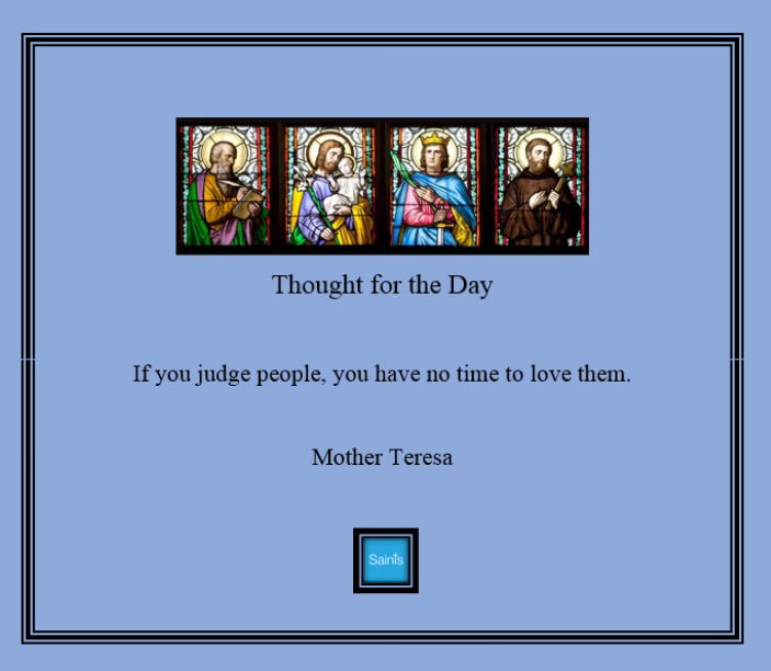 _saintsoftheday's tweet photo. Thought for the Day via
https://t.co/qf3sZSHVpK

https://t.co/C5bmMEAwWi http://t.co/FrBqB9TkBe