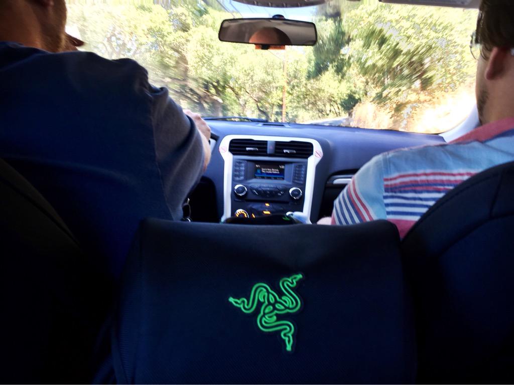 Razer's tweet photo. All packed for a little road trip. http://t.co/W1Toow5QWP