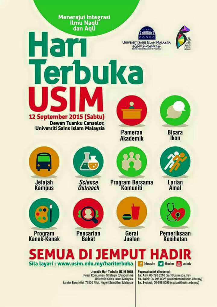 usim, universiti sains islam malaysia, 2015, hari terbuka, open day