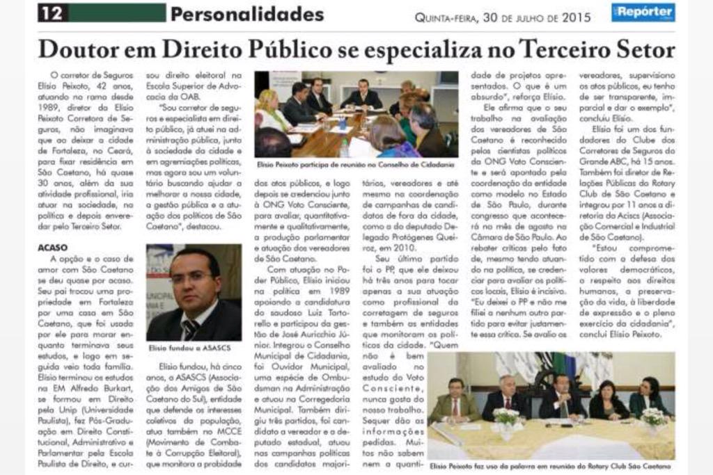 asascs's tweet photo. Jornal ABC Repórter destaca breve biografia do presidente da ASASCS @elisiopeixoto. Via @WalterEstevamJr #abcreporter http://t.co/Ko1WAZCbZZ