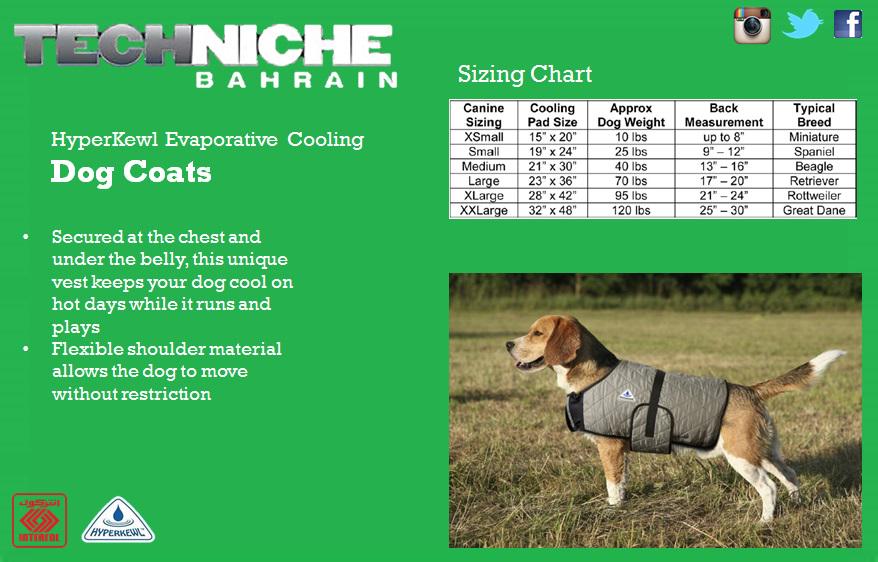 Intercoltech's tweet image. Keep your dogs cool
#HyperKewl #HeatStress #Dog #Bahrain
 For more information, call Intercol on 009733844666
