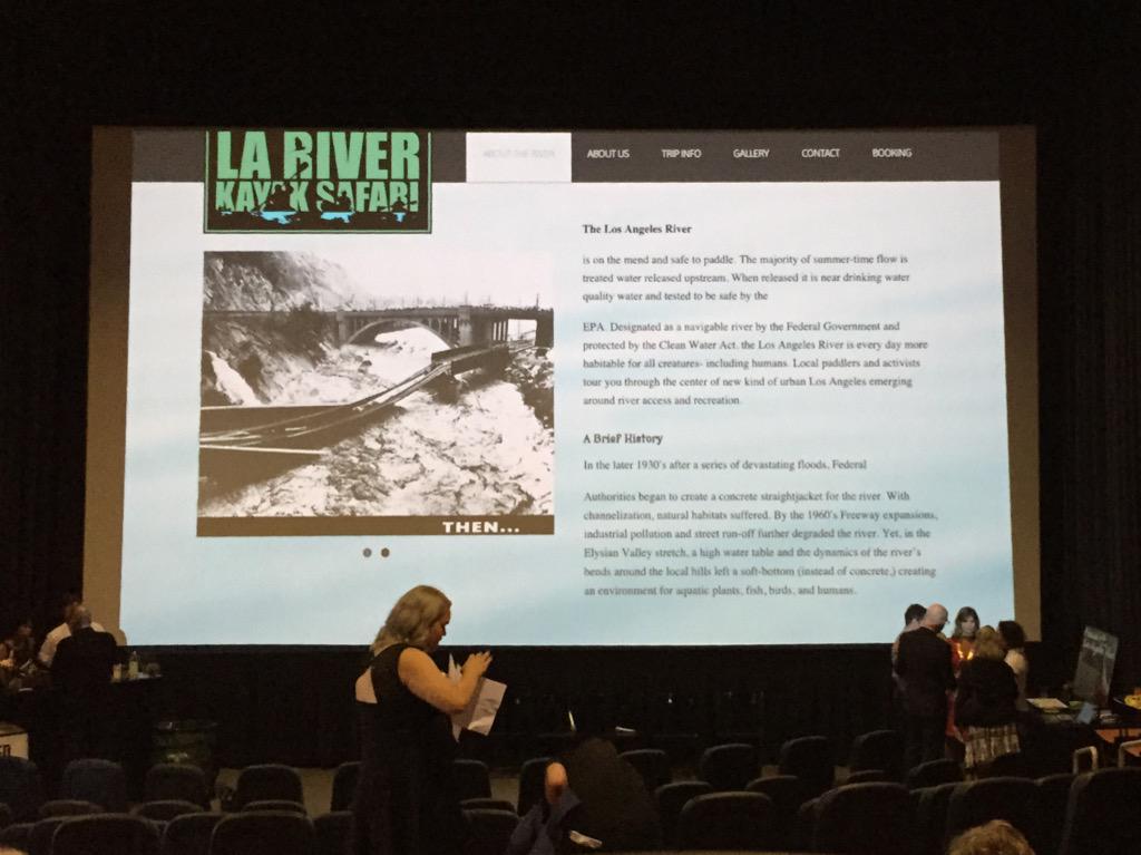 casinclair's tweet image. Screening and presentation on the LA river #urbanplanningnerd