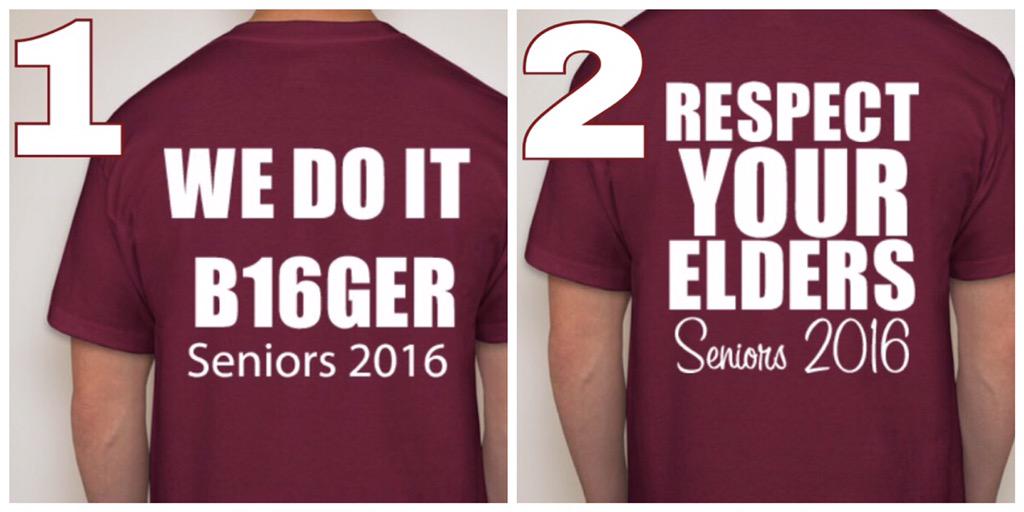 SHS_classof2016's tweet photo. Here r the designs for senior tshirts! text 1-307-250-7643 with ur first &amp; last name and what number design u pick!! http://t.co/bRdyLHQ6Ry
