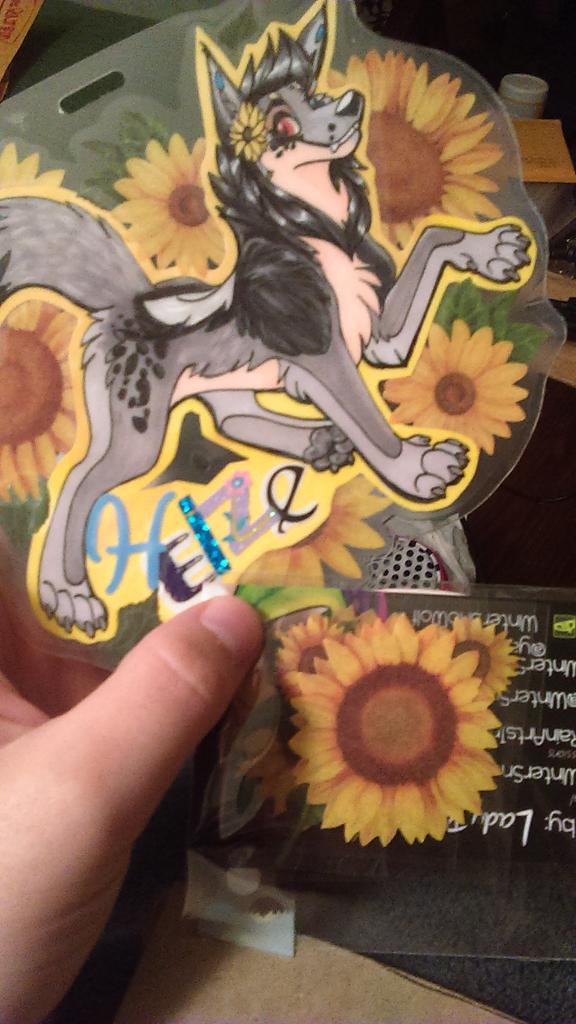 h3ize's tweet photo. got my super cutie from @wintersnowolf!!! She even sent the extra sunflowers for me ; 3 ; sooooo sweet http://t.co/3zVgw0LU5E