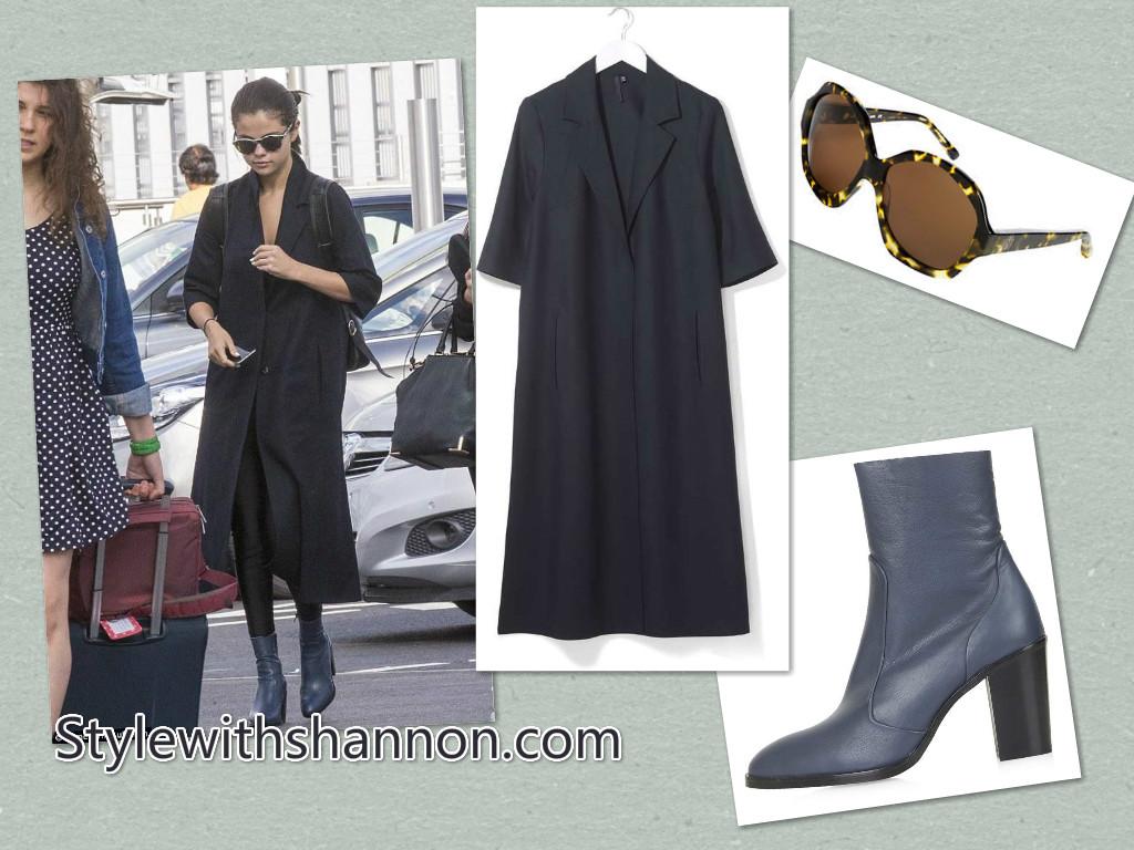 SlimCeleb's tweet photo. #SelenaGomez wearing Boutique Tailored Duster Coat http://t.co/ic9QRra9m8 ($270)  and http://t.co/KEP0hi9p3J ($150) http://t.co/R54JavdMR5