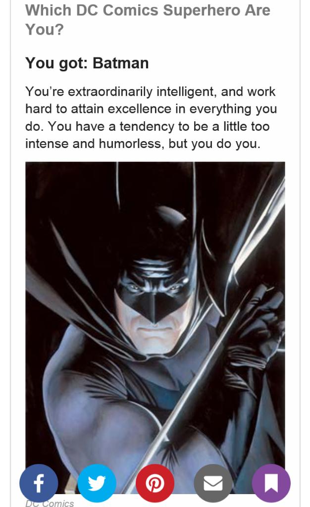 Apparently I'm Batman.