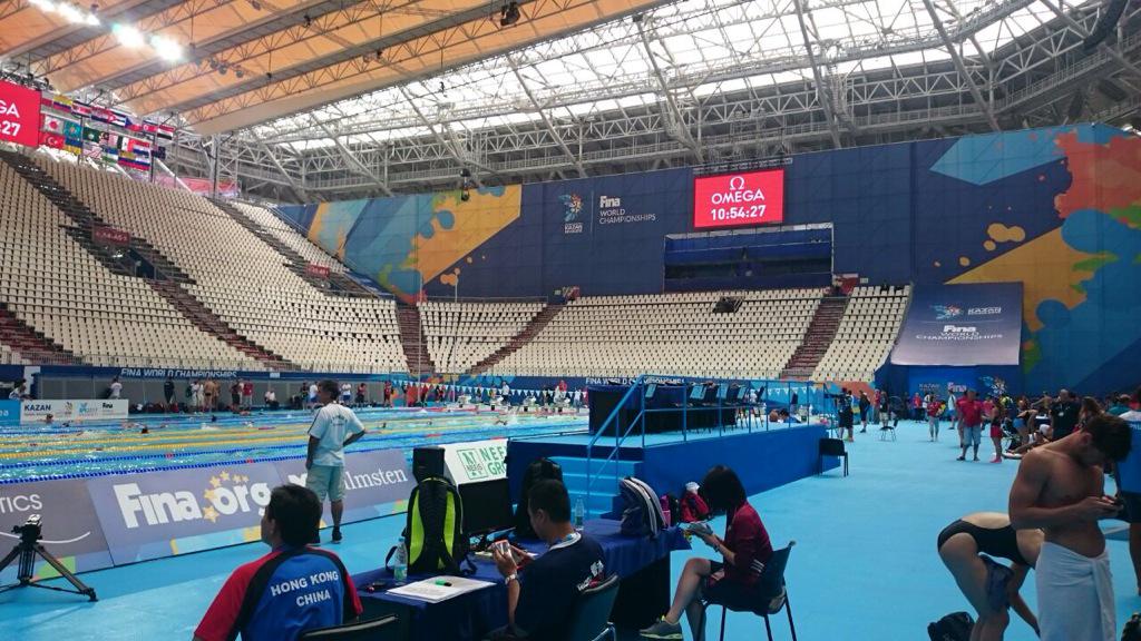 Primera toma de contacto de <a href="/victormmartin25/">Victor Martin Martin</a> con la piscina donde se nadarán las pruebas del Mundial de Kazán'15