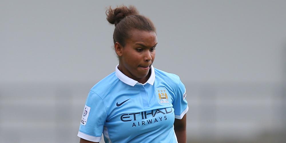 ManCityWomen's tweet photo. Having hit the ground running, @LilKeets_x says she's loving life at #mcwfc.

Story: http://t.co/nUVi297xpE http://t.co/sSJRrHZ4OG