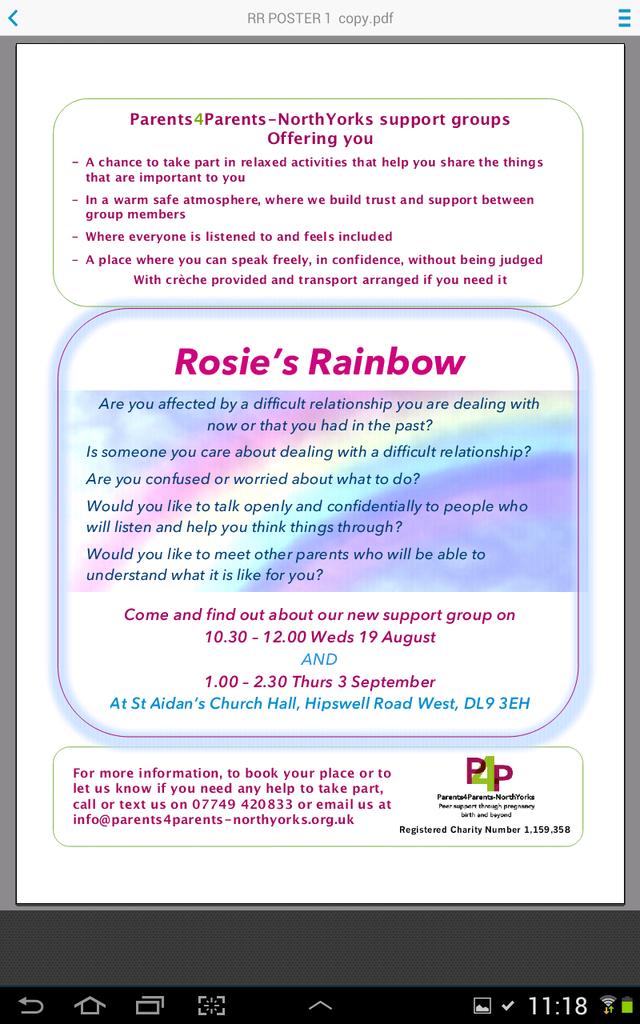 MentalHealthHR's tweet photo. An Organisation for Parents #reachoutspeakout http://t.co/YYoWglAnOU