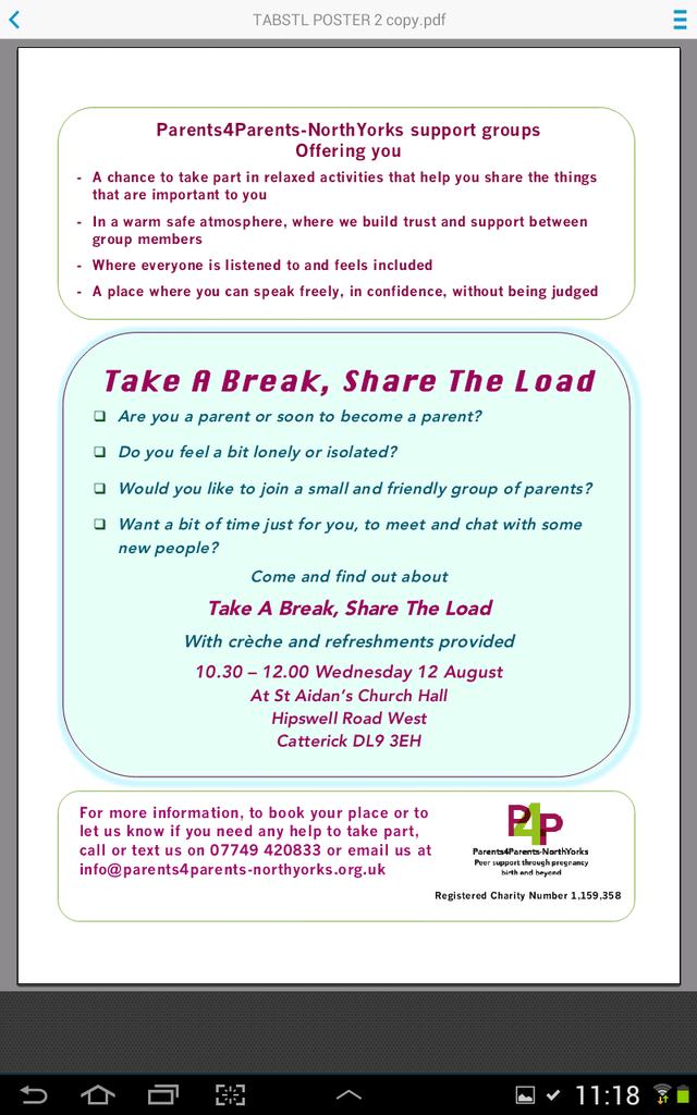 MentalHealthHR's tweet photo. An Organisation for Parents #reachoutspeakout http://t.co/YYoWglAnOU