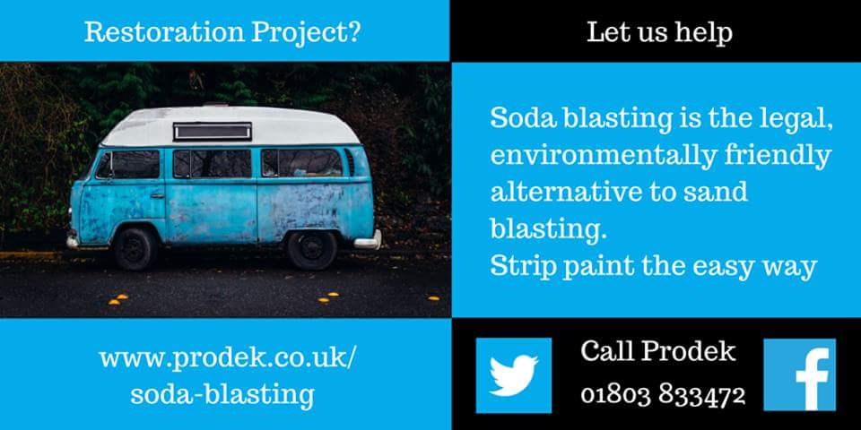 Prodek_Roofing's tweet photo. Soda Blasting is available in Devon give us a call 01803733472 suitable for cars, boats, buildings &amp; more http://t.co/LRYKdczP0t