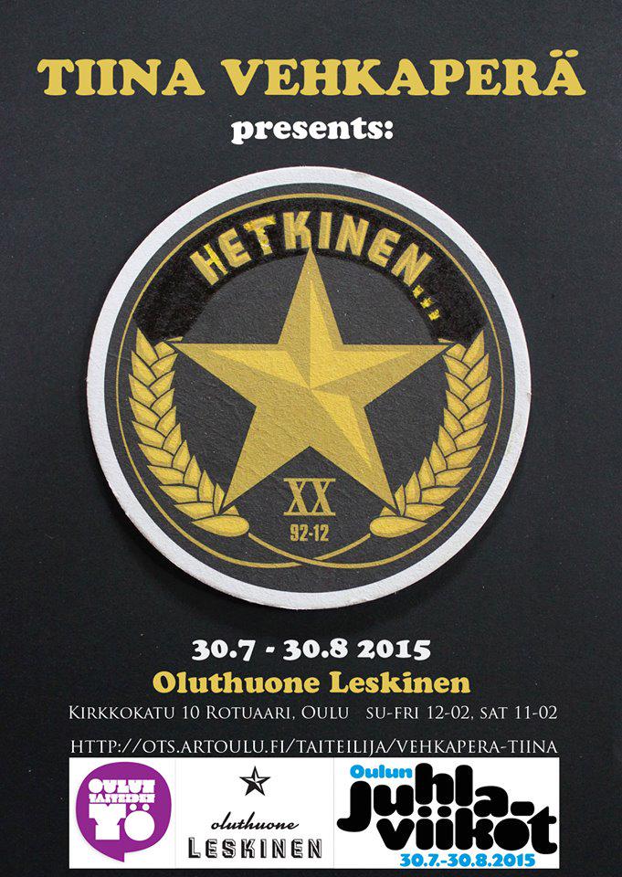 Tiina Vehkaperän tuunatut lasinaluset ovat esillä kuukauden tästä päivästä eteenpäin Leskisen näyttelyssä.