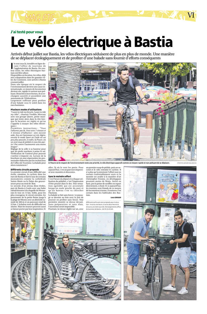 bastiatourisme's tweet photo. Le #vélo électrique à #Bastia #corse #Corsica !! source @Corse_Matin du 30 juillet 2015 http://t.co/W2HKpRe6O7