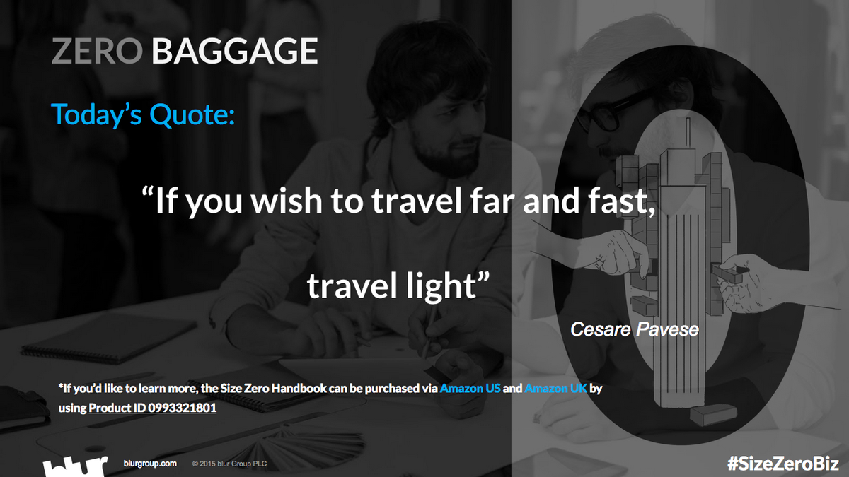 sizezerobiz's tweet photo. #SizeZeroBiz quote of the day from Cesare Pavese. #ZeroBaggage http://t.co/htSNIvJoBo