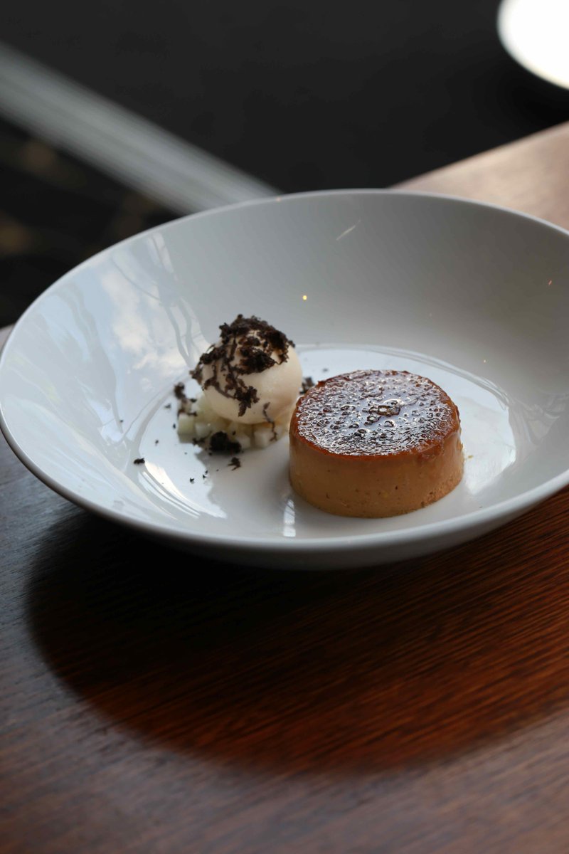 Our Jerusalem artichoke crème brulée, vanilla &amp; truffle ice cream. Last chance to indulge.. bit.ly/1IMdr9Z