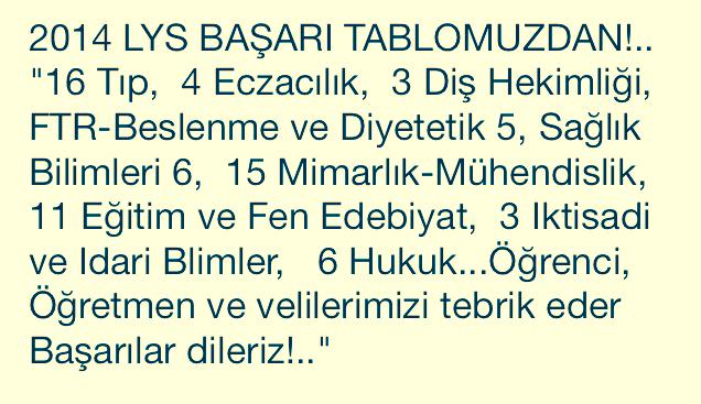 AliKengerLisesi's tweet photo. "TEBRİKLER!..." http://t.co/NBhGTMRPWx