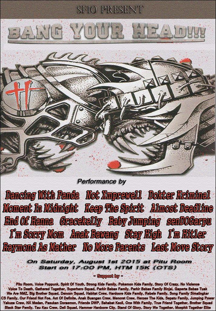 Buat teman-teman yg rindu sama single kami, ayo hari Sabtu 1 agustus kita bakalan ada di Pitu Room.