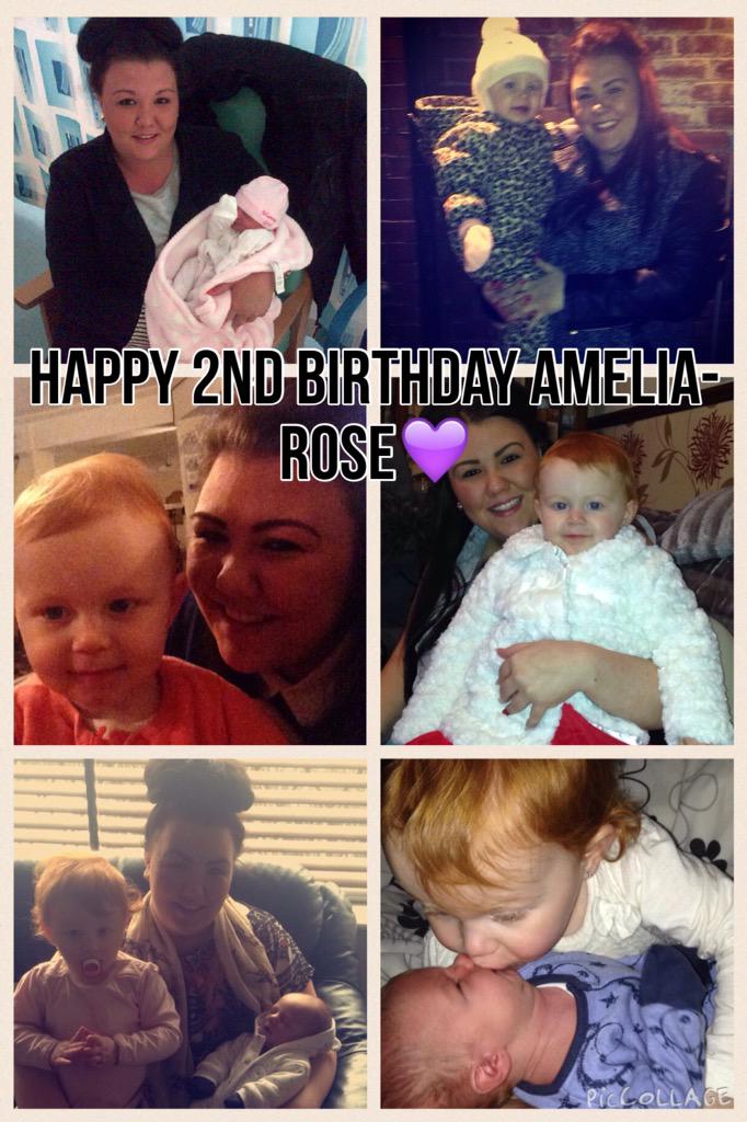 Happy 2nd birthday Amelia-Rose hope you have a lovely day princess love you from Auntie Emily, Adam & Marshall xxx 