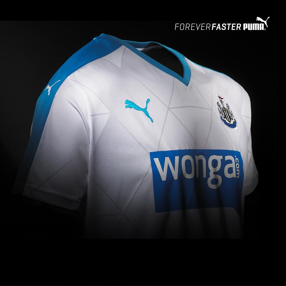 NUFC's tweet photo. We're proud to reveal our NEW PUMA AWAY KIT! See it first at the Borussia Mönchengladbach friendly on August 1st. http://t.co/YcTgORMaWG