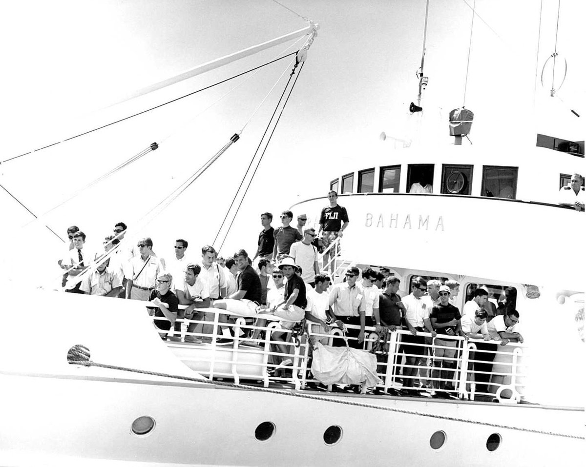PhiGamHQ's tweet photo. #tbt: 1968 Ekklesia in the Bahamas. Had to travel 4.5 hrs by cruise ship from FL to get to hotel site. http://t.co/TKIxz85qdE