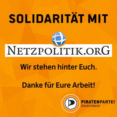 Solidarität mit <a href="/netzpolitik/">Markus Beckedahl</a> 

#Piraten #Netzpolitik /as
