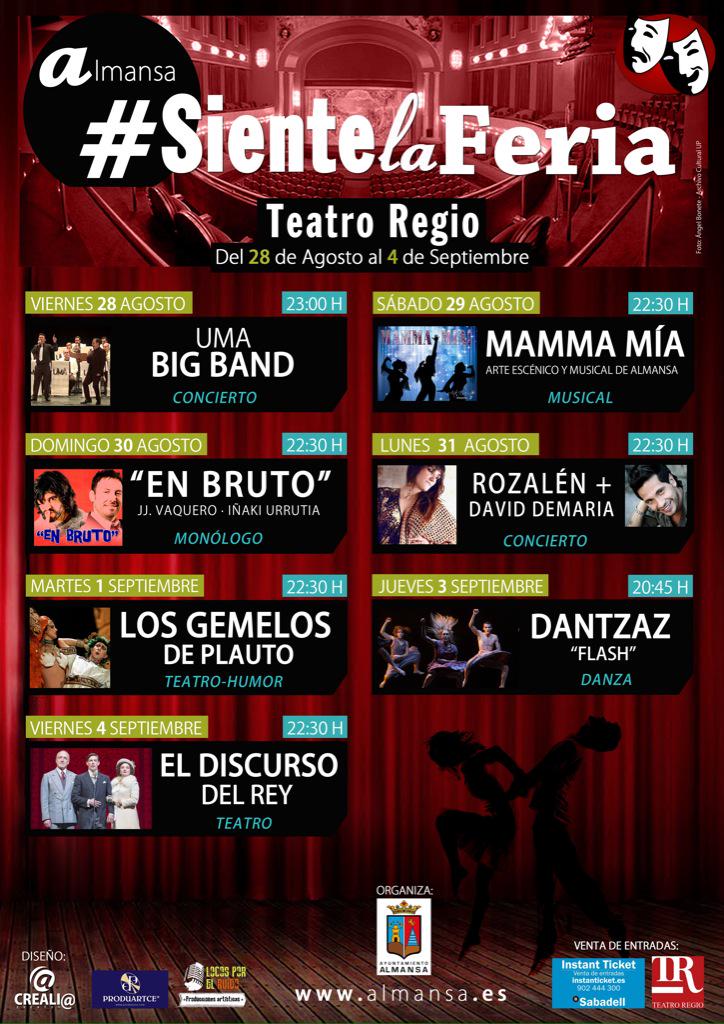 Presentamos el cartel oficial para el teatro Regio en la #FeriaAlmansa2015