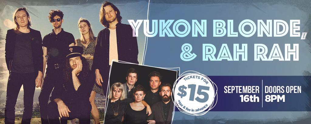 PEIBrew's tweet photo. YO RT this for your chance to win 2 tix to @yukonblonde / @rahrahband on September 16th + $25 gift card #peicraftbeer http://t.co/zdWlSDRH0B